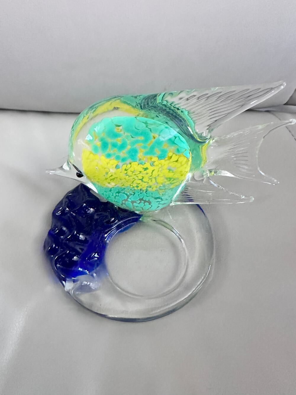 Blown Glass Tropical Fish Votive Candle Holder